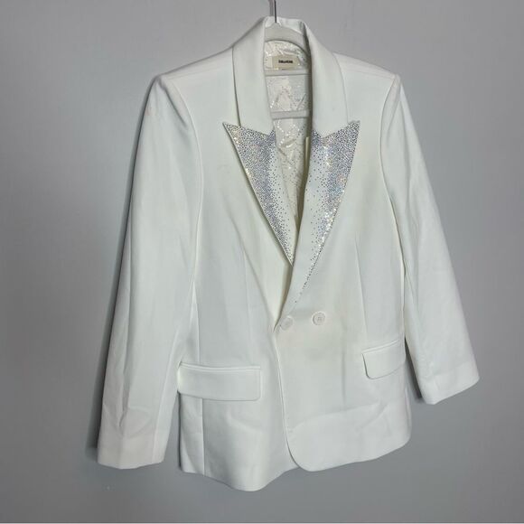 Zadig&Voltaire Visit Rhinestone Lapel Blazer NWT - Picture 11 of 13